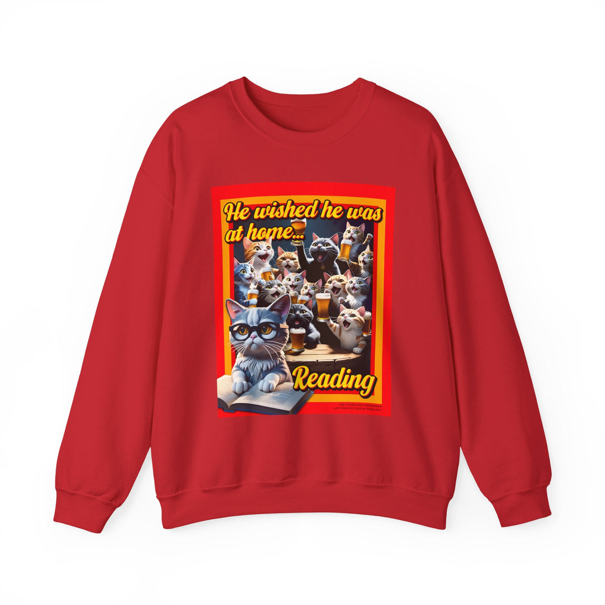 Cozy Cat Lover Crewneck Sweatshirt, Funny Reading Gift, Homebody Apparel, Cat Mom Sweatshirt, Unisex Funny Pet Lover Clothes
