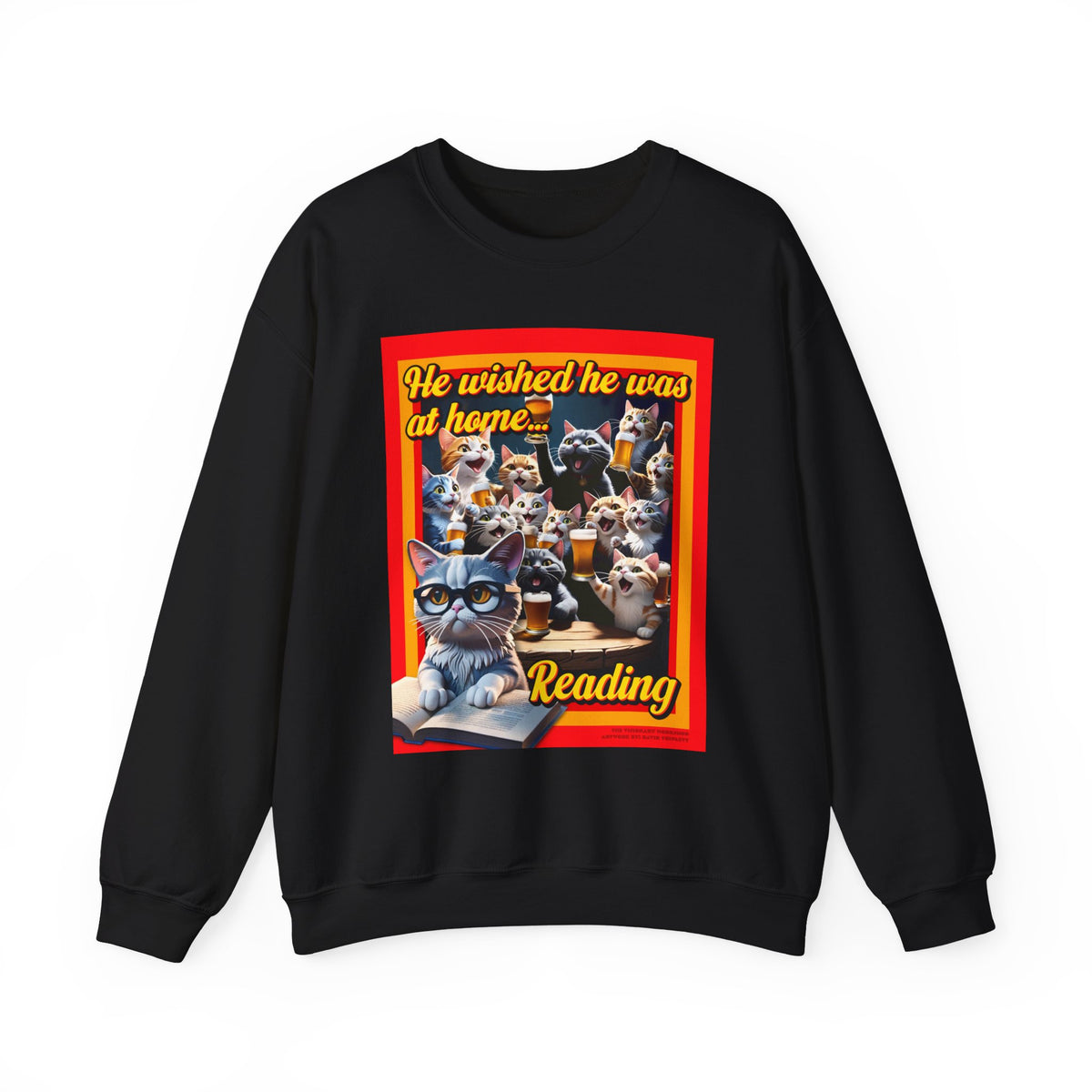 Cozy Cat Lover Crewneck Sweatshirt, Funny Reading Gift, Homebody Apparel, Cat Mom Sweatshirt, Unisex Funny Pet Lover Clothes
