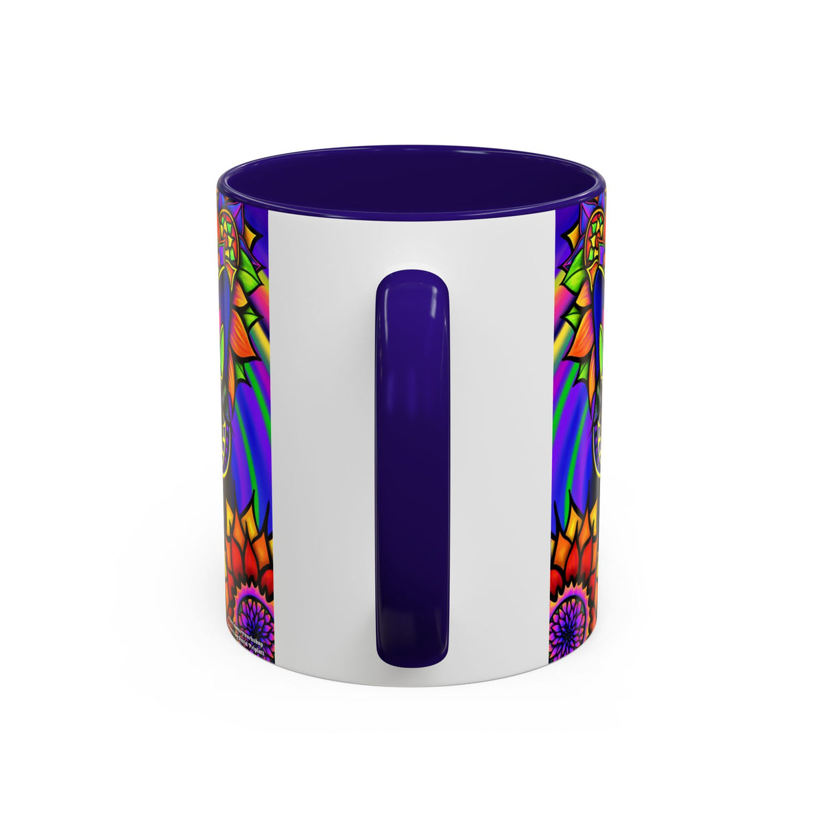 Psychedelic Cat Mug - Psychedelic Art Cup, Vibrant Coffee Mug, Unique Gift for Cat Lovers, Fun Home Decor, 11oz & 15oz Options