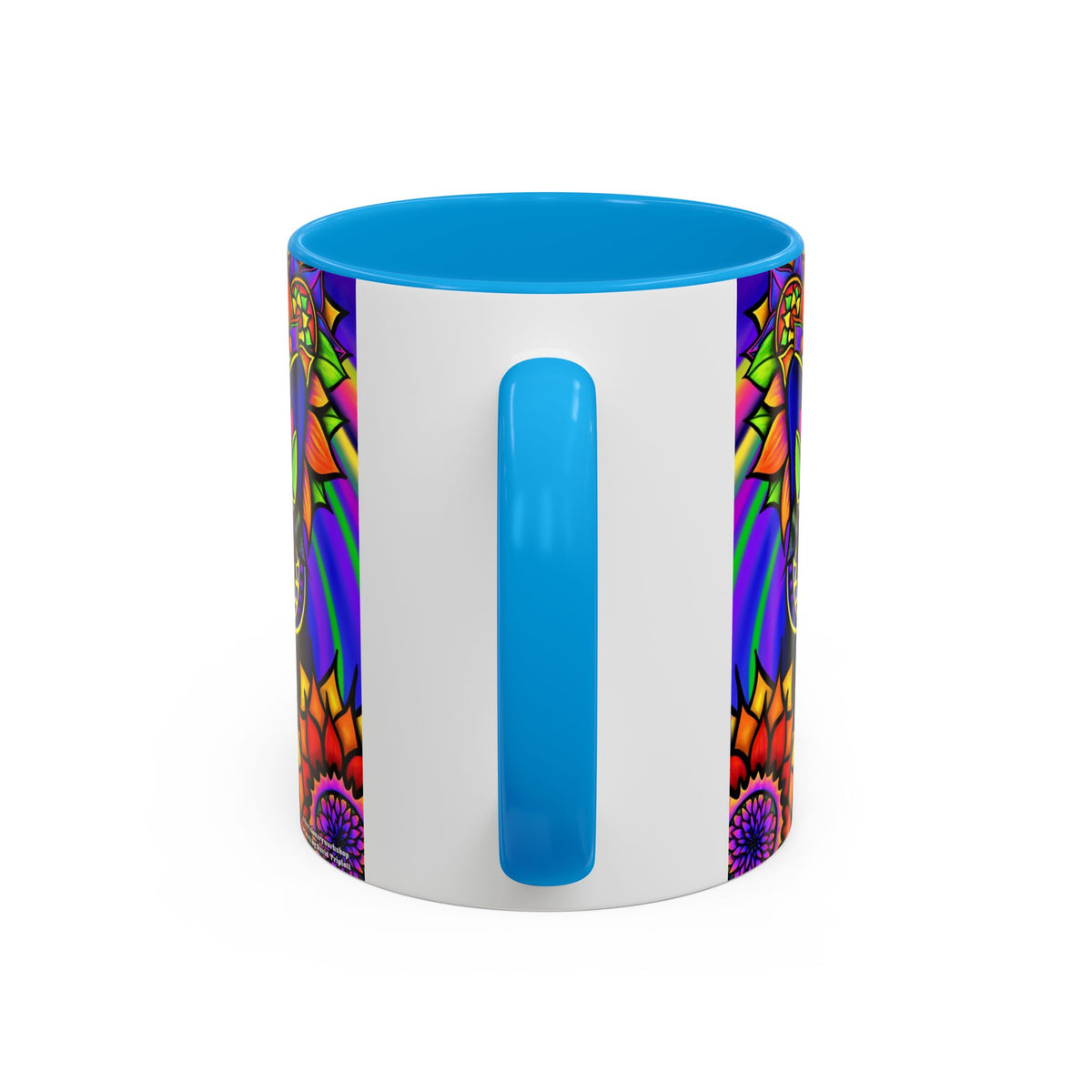 Psychedelic Cat Mug - Psychedelic Art Cup, Vibrant Coffee Mug, Unique Gift for Cat Lovers, Fun Home Decor, 11oz & 15oz Options